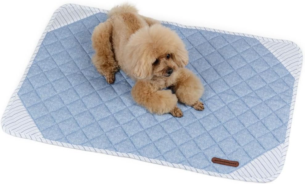 ペットパラダイス 犬 クール マット 夏 （90&times;60cm） シャンブレー風 クールマット 四角 小型犬 中型犬