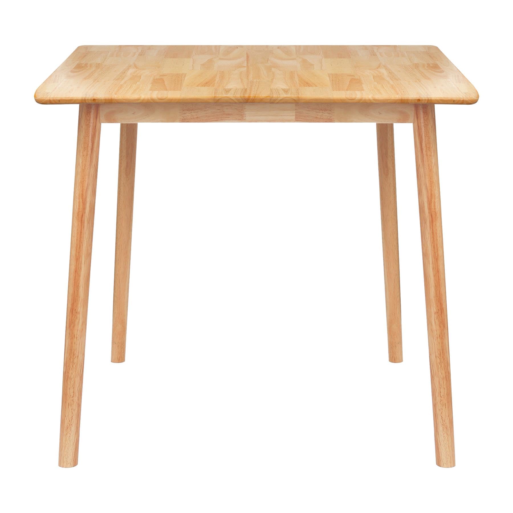 Nicholas Winter Quadratischer Esstisch aus Holz - 90cm x 90cm - Natürlich - 1x 4 Sitzer Klein Rustikal Küchen Esszimmer Massivholz Gummibaumholz Abendessen Bistro Möbel mit 4 Beinen