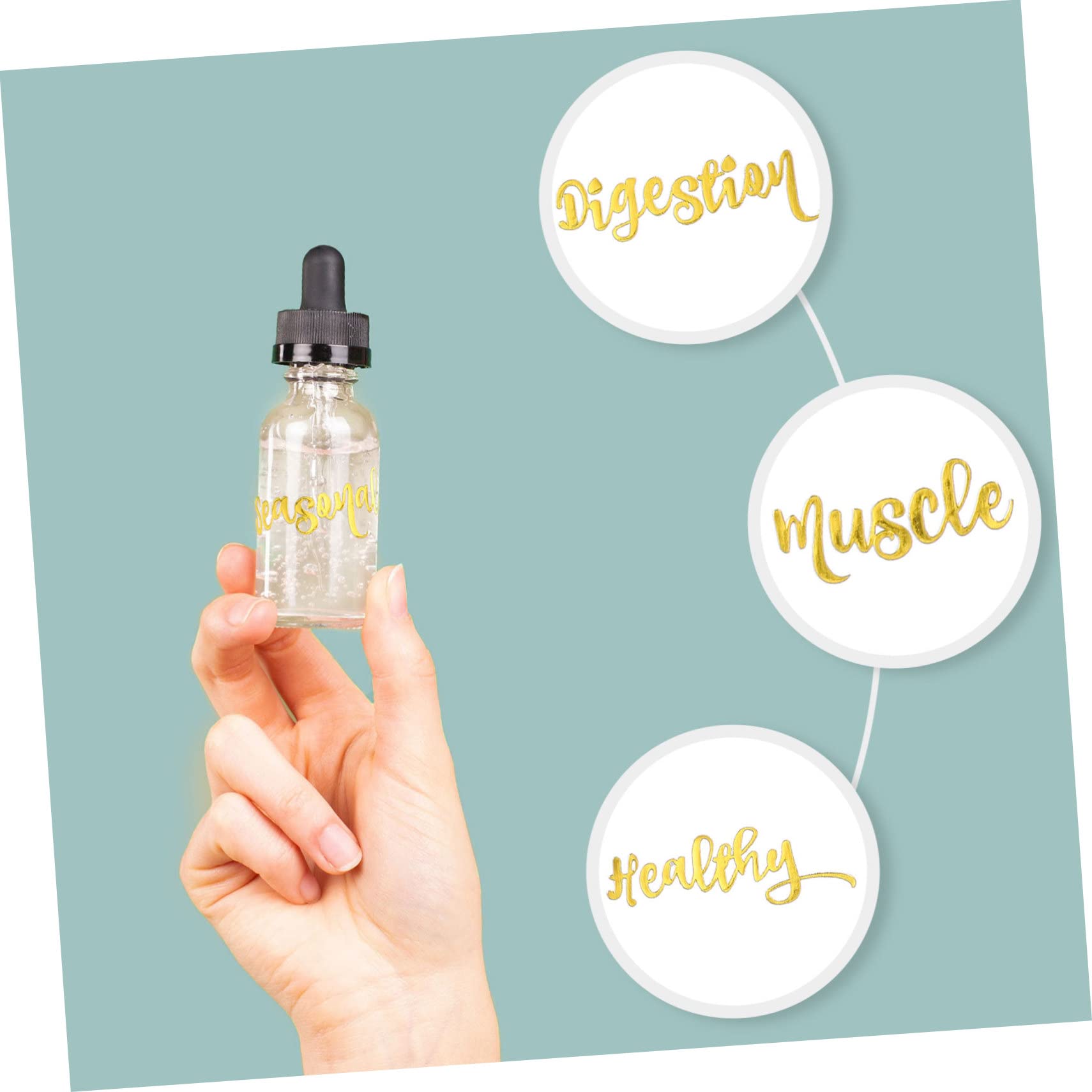 MAGICLULU 30fogli Etichette Per Bottiglie Essenziali Set Adesivi Decorativi Per e Cosmetici