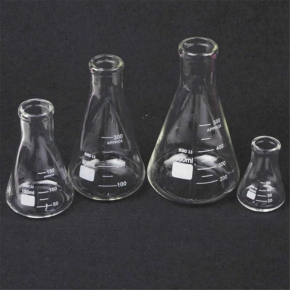 Vetreria da laboratorio Beuta conica in vetro 50/100/150/200/250/300/500/1000/2000/3000/5000ML G3.3 Forniture di laboratorio(2000ml)