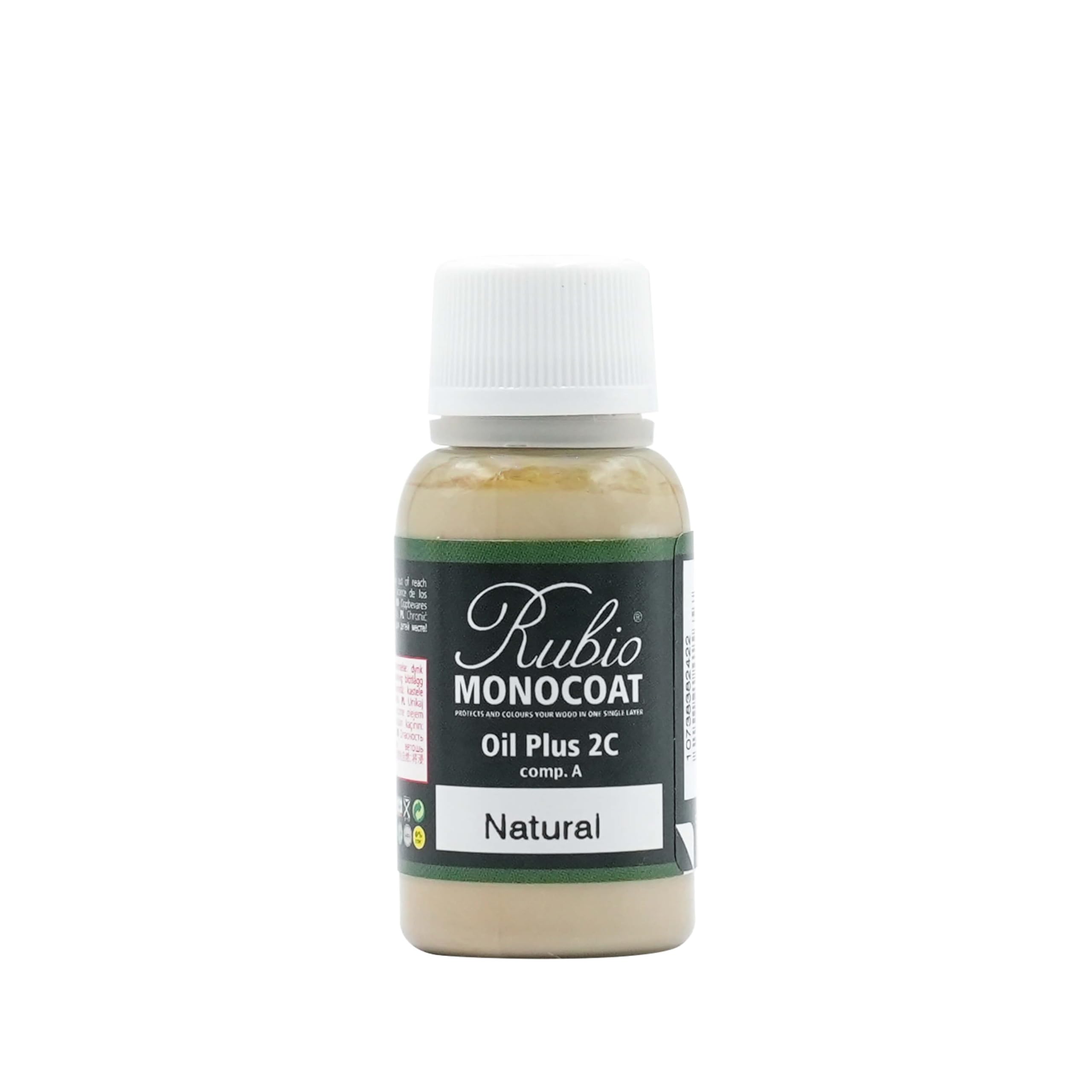 Rubio Monocoat Natural Wood Oil Finish 140 M² - | Oil Plus 2C | Quick-Dry, Eco-Friendly Linseed Wood Oil For Indoor Use | Protector | 20 Ml