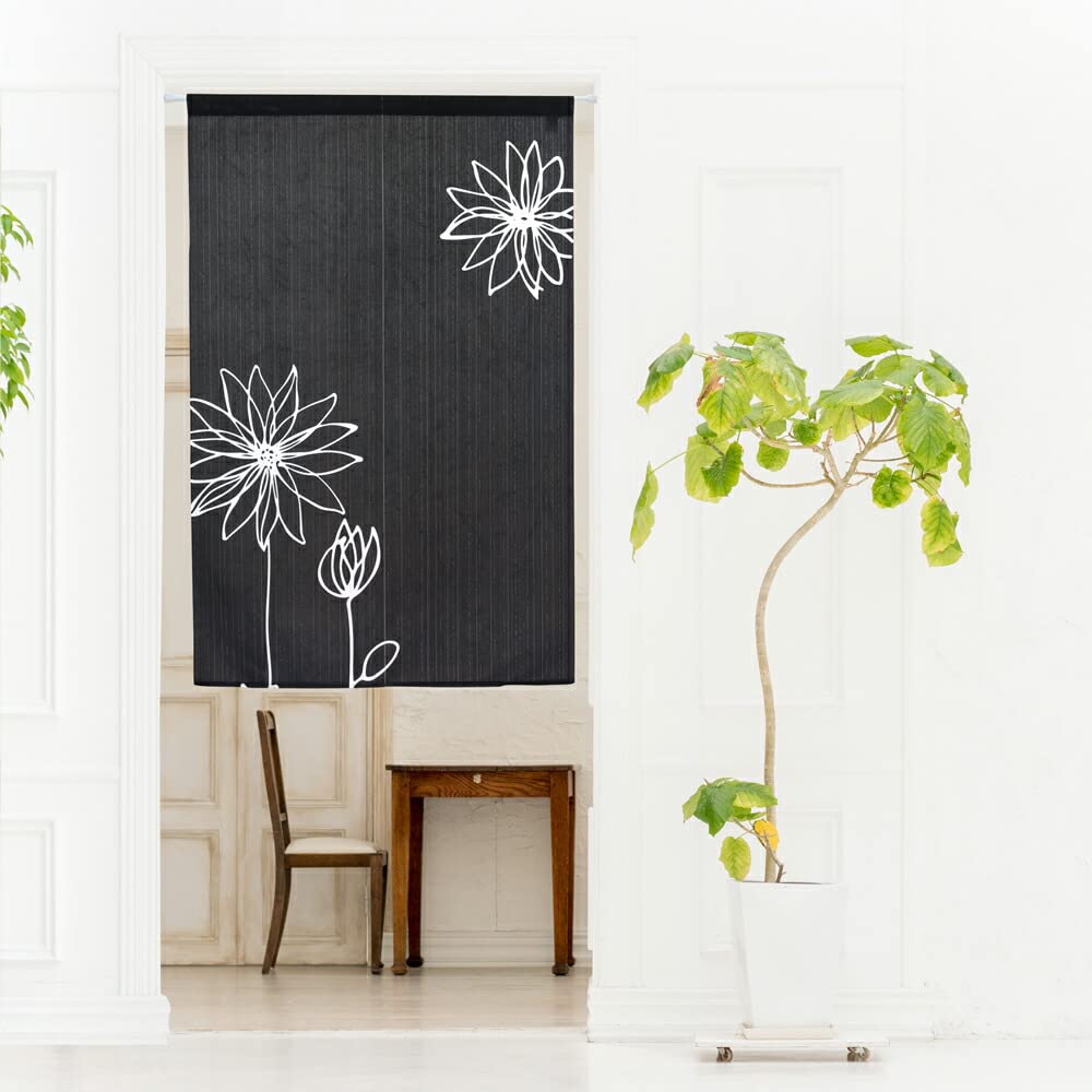 れんページ Amazon｜のれん工房 のれん おしゃれ 花柄 ナチュラル セミオーダー 幅