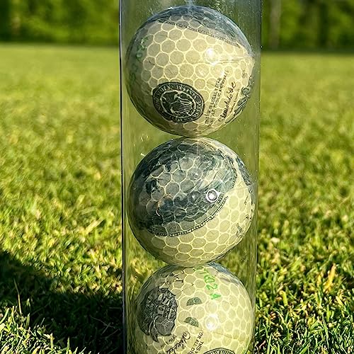3 Pack $100 Dollar Bills Golf Balls - Ben Franklin Golf Ball Gift Set - 3 Money Novelty Golf Balls - Image 5