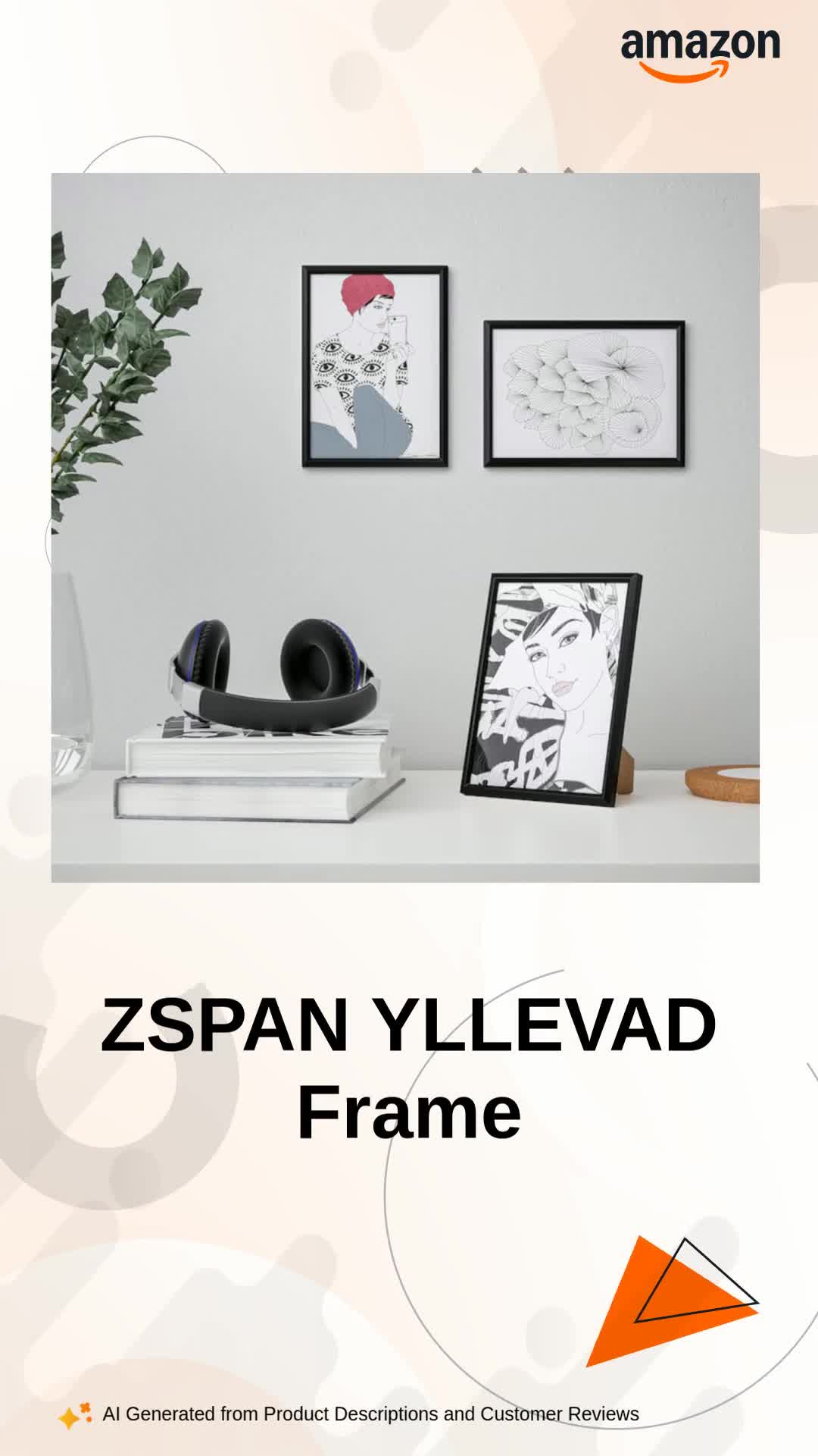 ZSPAN YLLEVAD Frame, black, 13x18 cm (5x7) : Amazon.in: Home & Kitchen