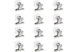 12 Pcs Shower Curtain Clips Suction Cups for Hanging Curtains No Tools Hook