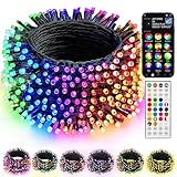 Dazzle Bright Smart Christmas String Lights, 98FT 300 LED RGB Color Changing String Lights with Remote & App Controlled, Halloween Decorations for Indoor Outdoor Holiday Xmas Tree Party Decor