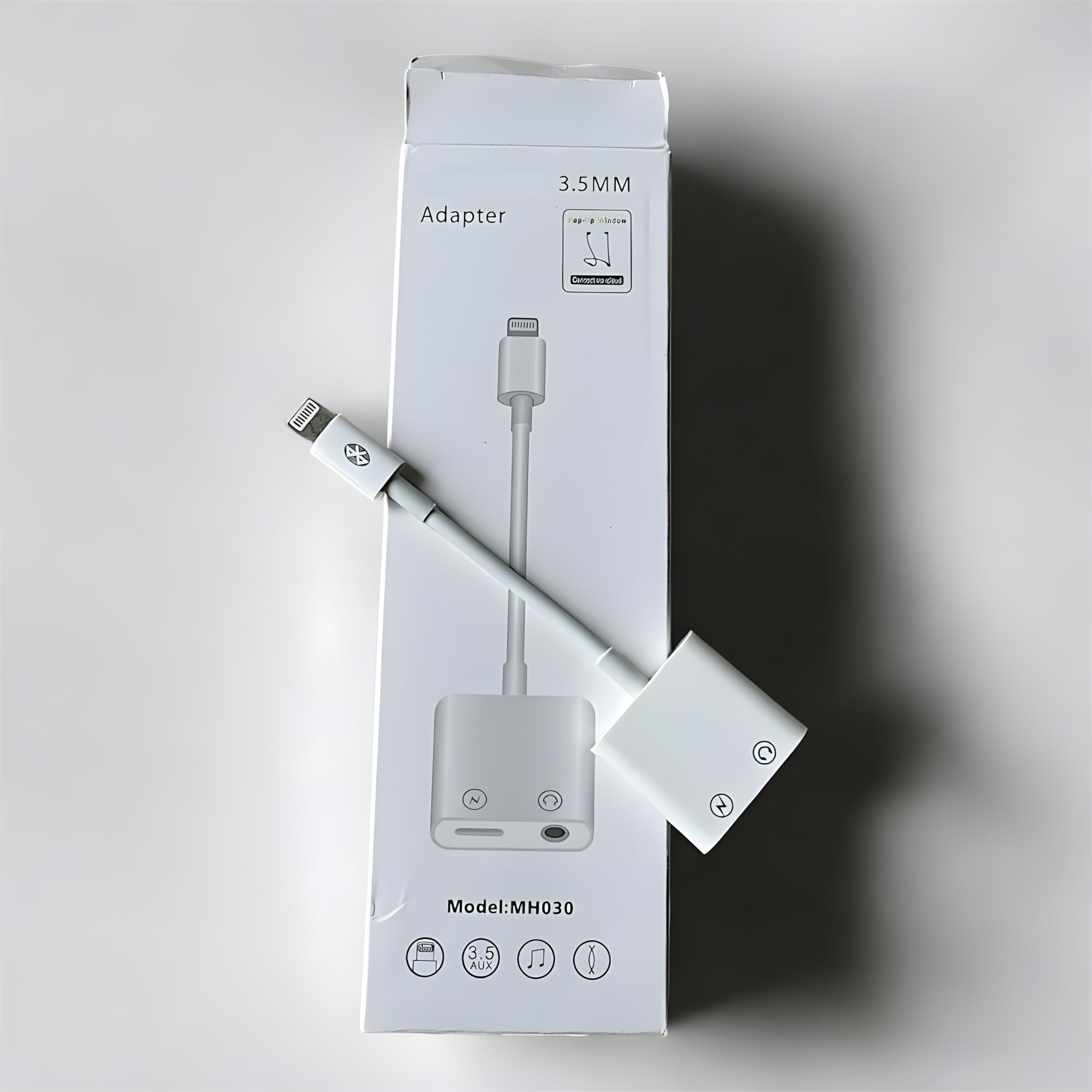 TECH XPERT 2 in 1 Lightningg to 3.5 mm Headphone Jack Adapter with Charging Port Connector, iOS to Audio & Charging Cable Splitter for iPhone, iPad, Headphone/Earphones - White (B0DFYN2C66) Amazon Price History, Amazon Price Tracker