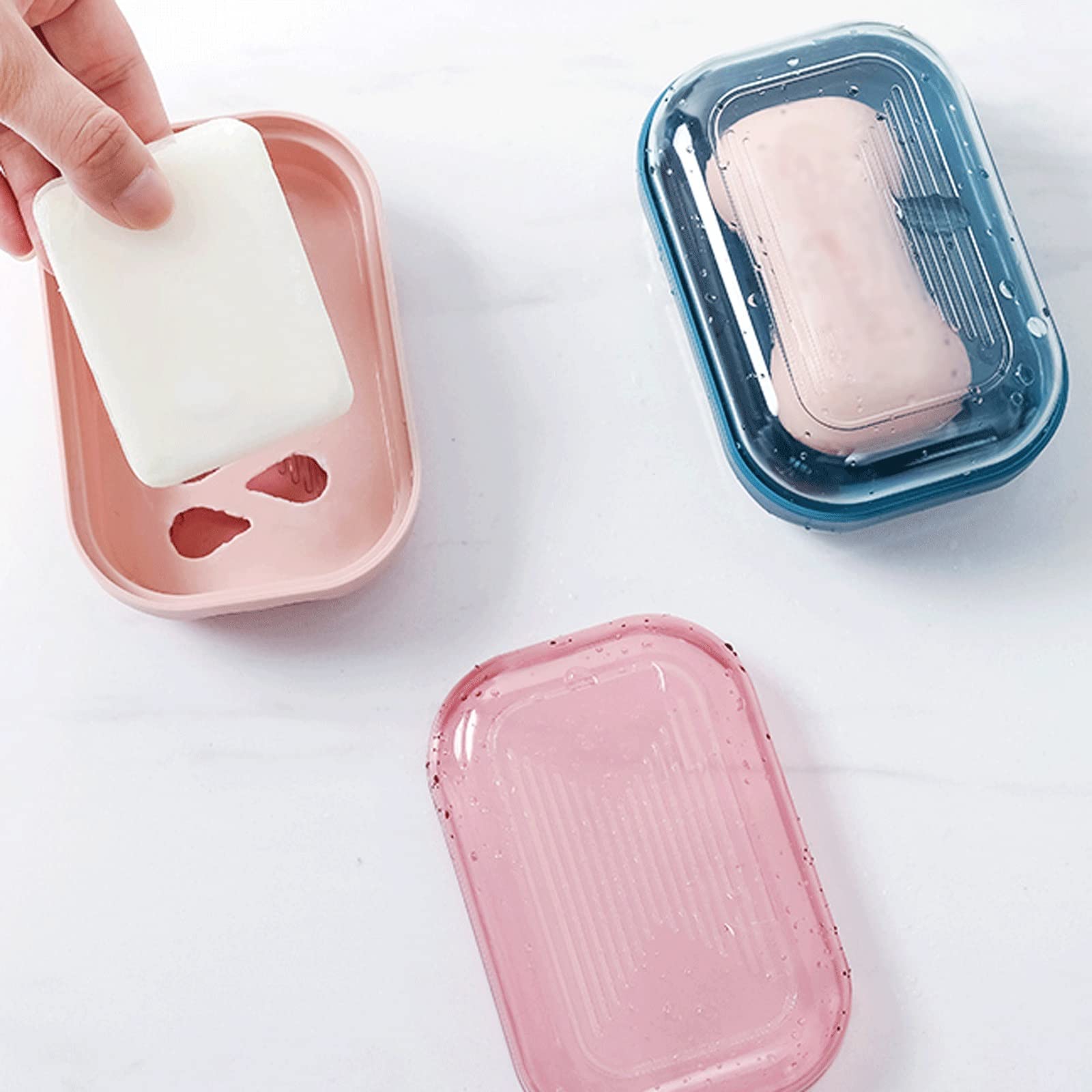 Amazon｜WpengpeFZH 石鹸ケース， 透明なプラスチック石鹸箱ホールダー