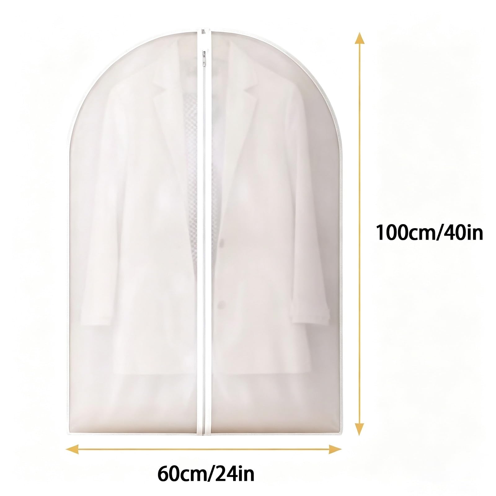 5 Translúcidas Fundas Ropa, Fabricadas en PA-PET Resistente a ia Humedad