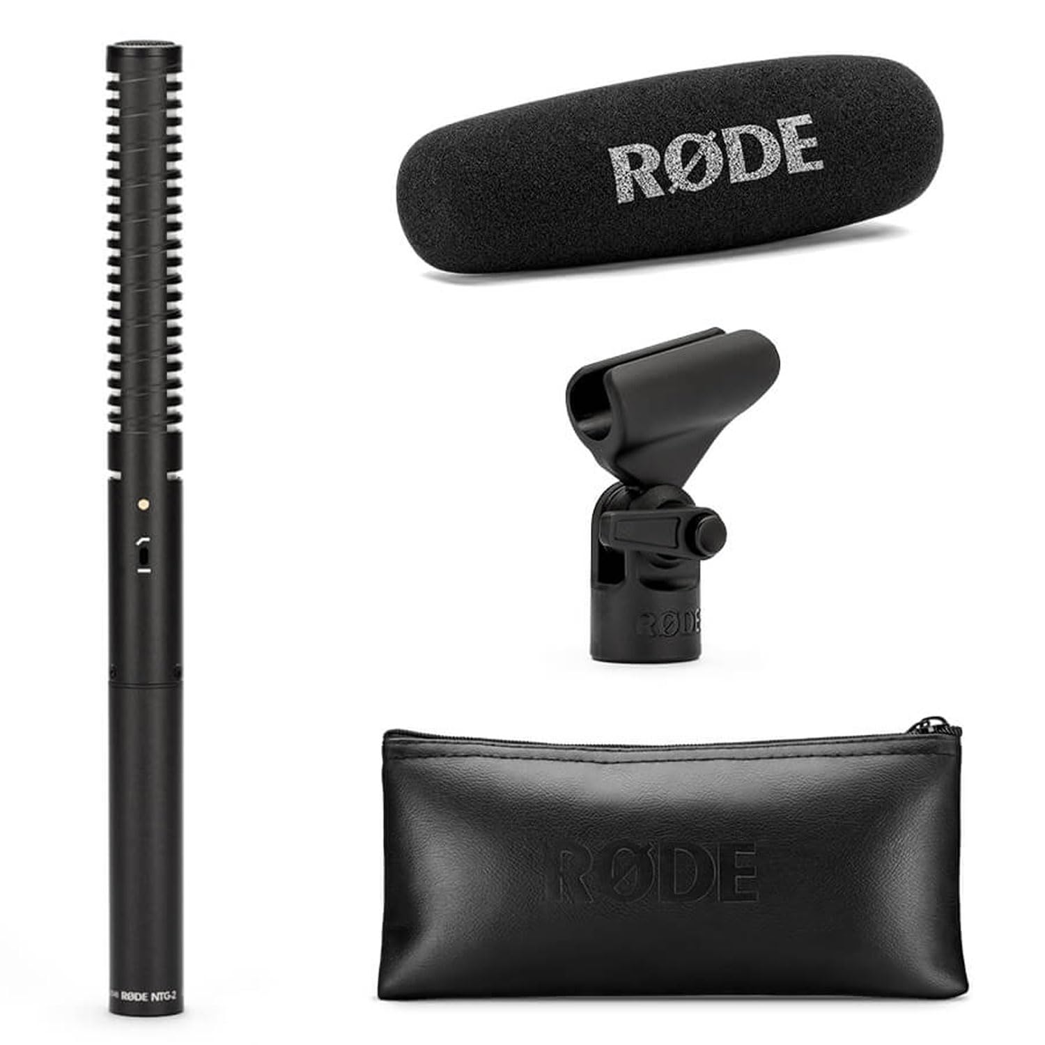 Rode mikrofon NTG-2 kierunkowy z keepdrum futrzana ochrona przed wiatrem
