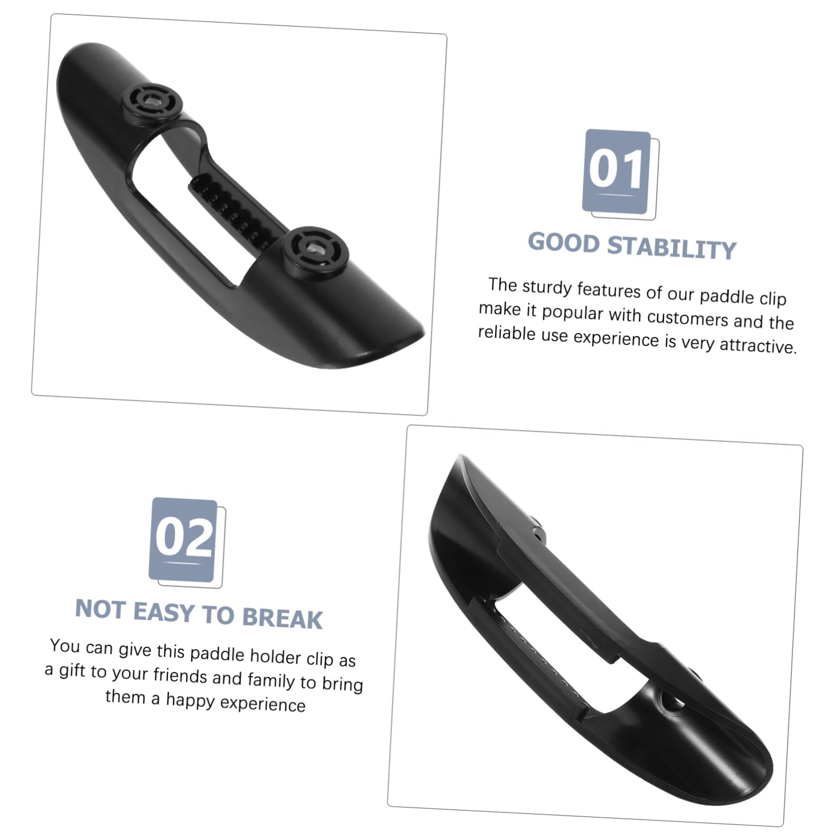 KOMBIUDA Paddle Clip for Kayak Canoes Paddle Holder Sturdy Buckle Deck-Mounted Outdoor