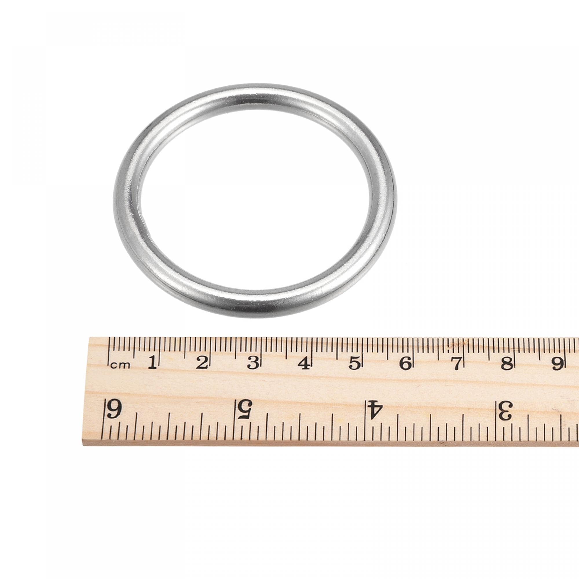 3 Joints Toriques Acier Inox 316 – ID 45mm X 6mm épais – Soudés – Neufs