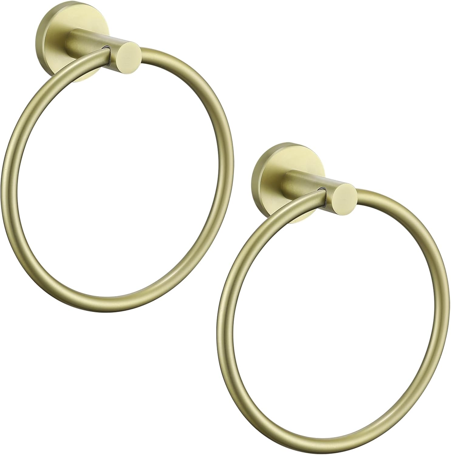 Brushed Gold Stainless Steel Wall Mounted Towel Ring Set