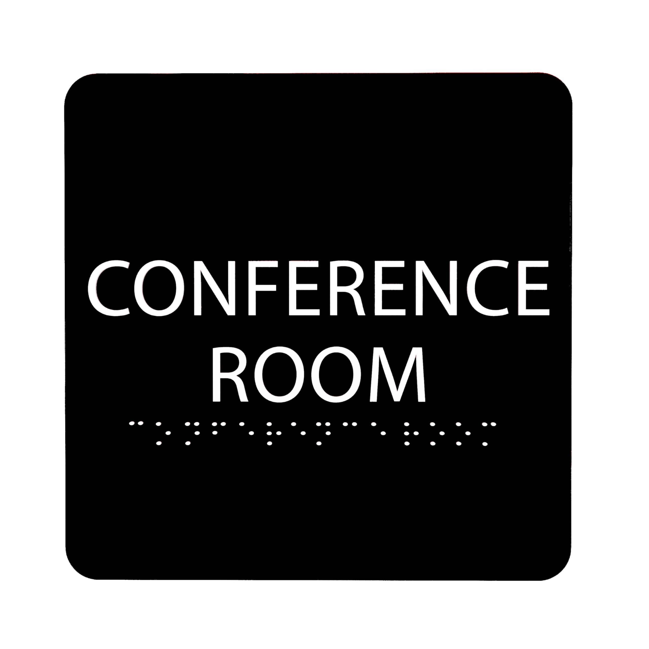 ADA CENTRAL SIGNS - 6" X6" Conference Room Sign- ADA Compliant Tactile Graphics Grade 2 Braille Text Acrylic Wall Signs - Authorized Personnel Only,