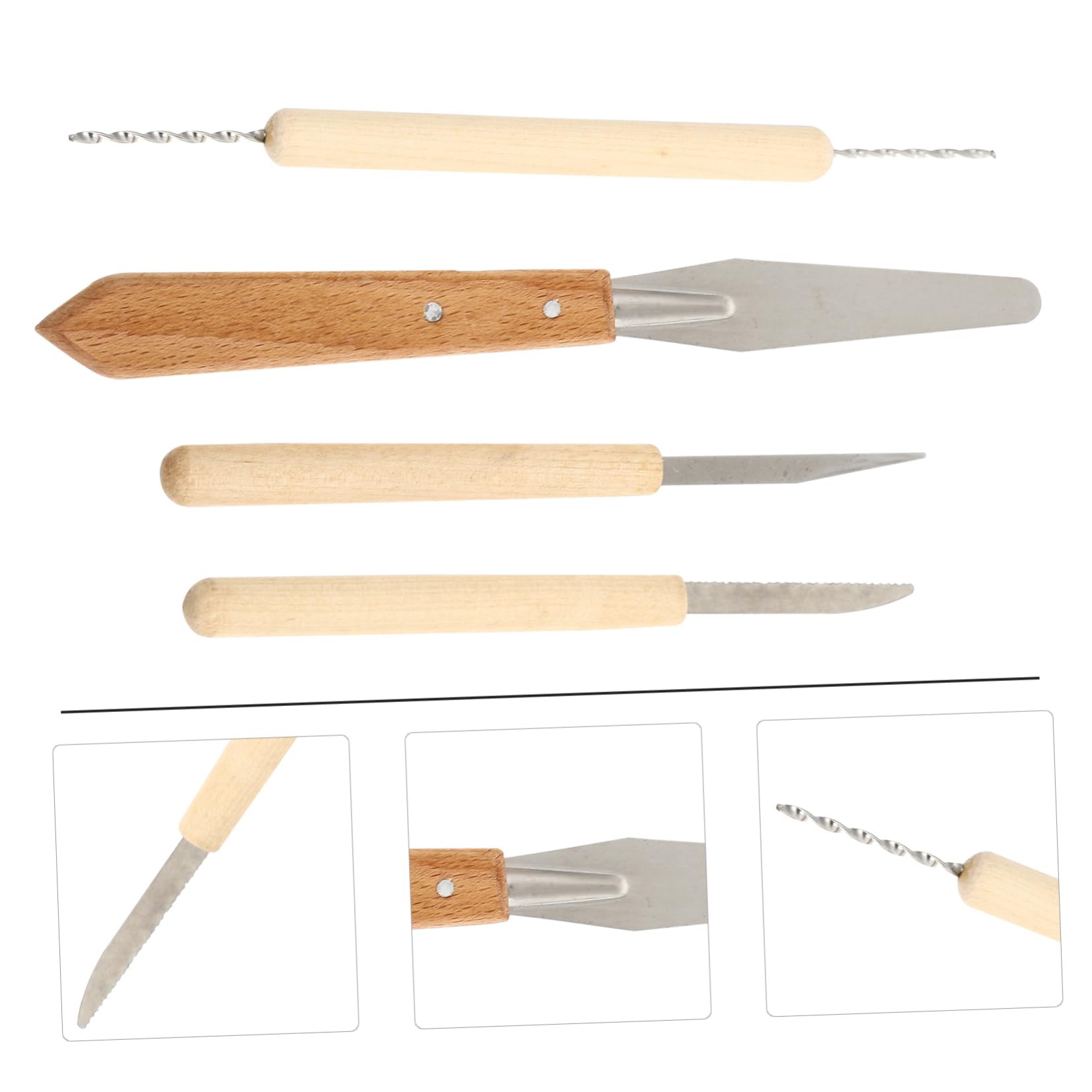 STOBOK 4sets Strumenti Professionali per Incisione Argilla Utensili per Modellare e Scolpire Perfetti per Progetti di Ceramica e Artigianato