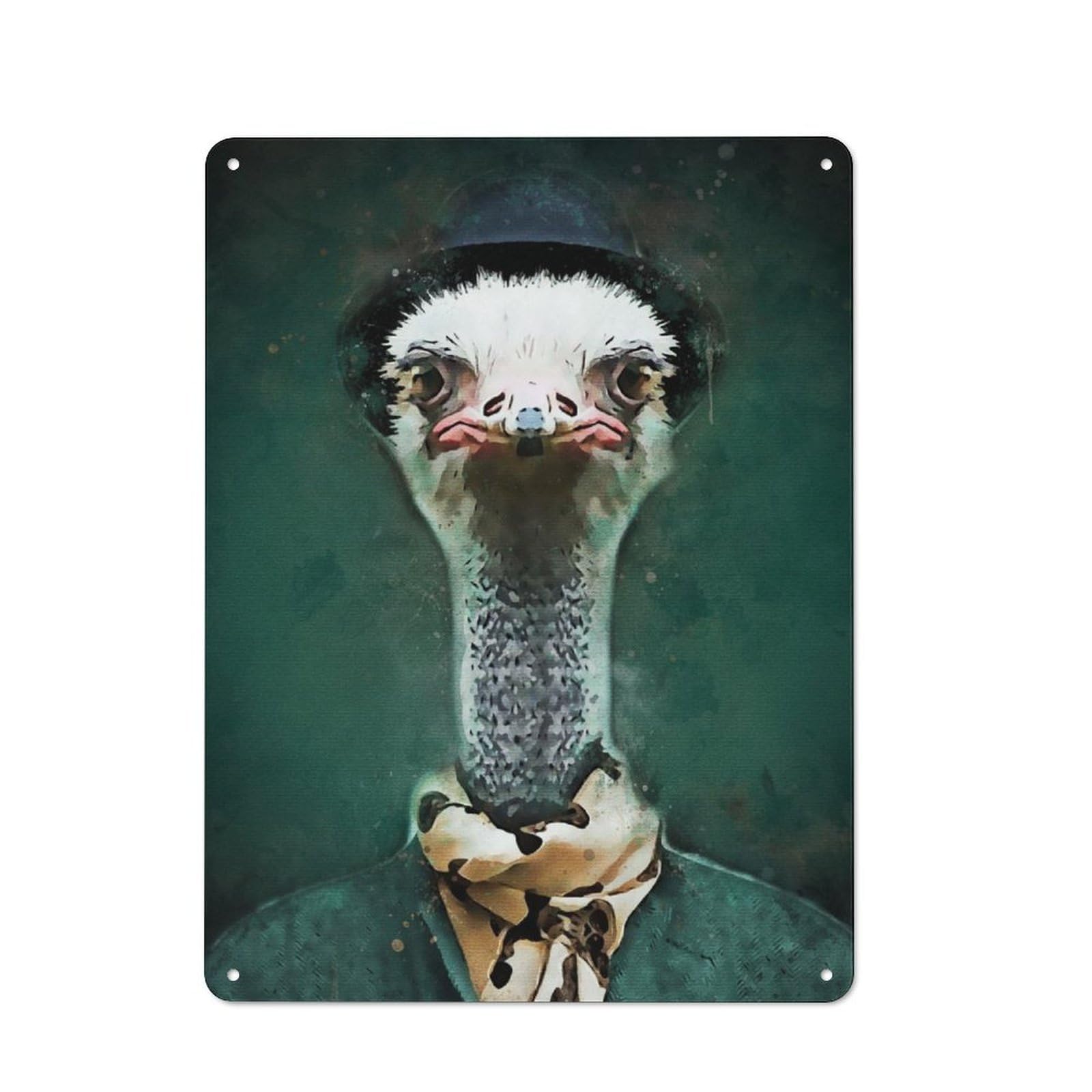 Junmoney Ostrich Fashion Tin Sign 40X30cm With For Garage Wall, Retro Decor, For Kitchen, Dining Room And Home Bar Wall Decor