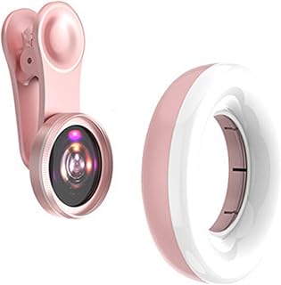 Lente para Selfies para Teléfono Móvil, Lente para Cámara De Teléfono, Lente para Teléfono con Fotografía Macro, Lente para Teléfono Celular Clip, Clip Lente Gran Angular para Video Fotográfico