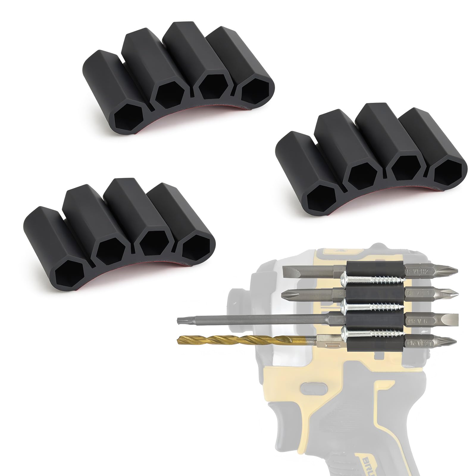 Saipor 3Pcs Magnetic Bit Holder for Impact Drivers and Drills