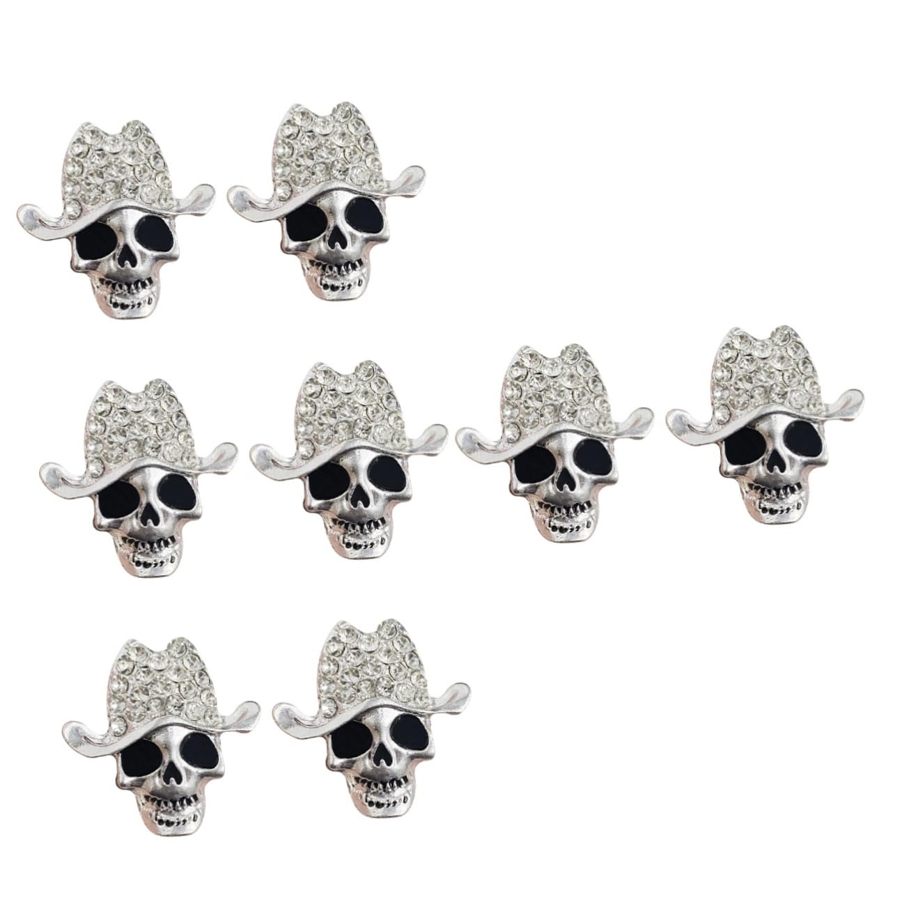 ULTECHNOVO 8pezzi Decorazione Per Auto Con Clip Per Ventilazione Diffusore Di Aromi Forma Di Teschio Inossidabile Per Interni Auto Accessori Di Halloween Eleganti e Unici