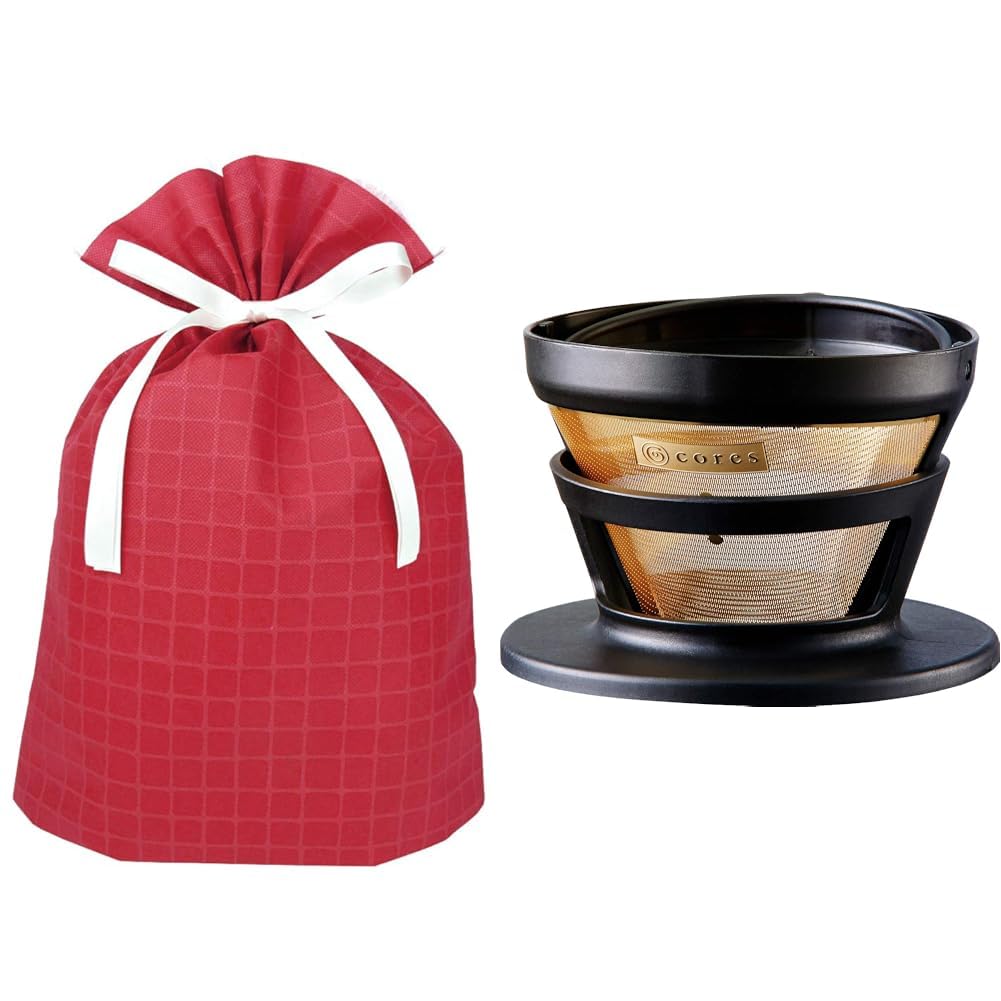 Cores Gold Filter Coffee Dripper Gift Set Indigo Wrapping Bag 2-4 Cups Japan