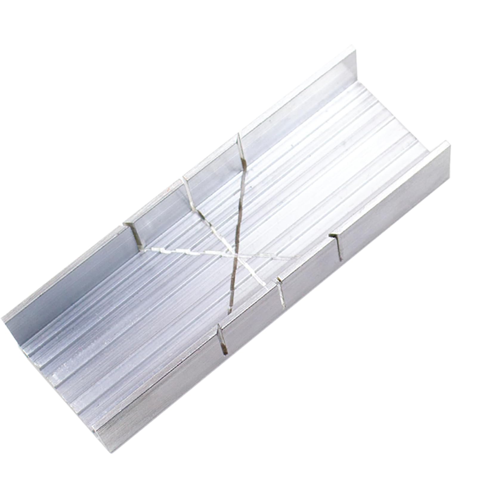Mini Aluminum Miter Box for Hand Saw 5.3 Inch Precise 3 Angle Cutting Guide 45 90 135 Degrees Ideal for Wood Plastic Soft Metal DIY and Hobby Projects