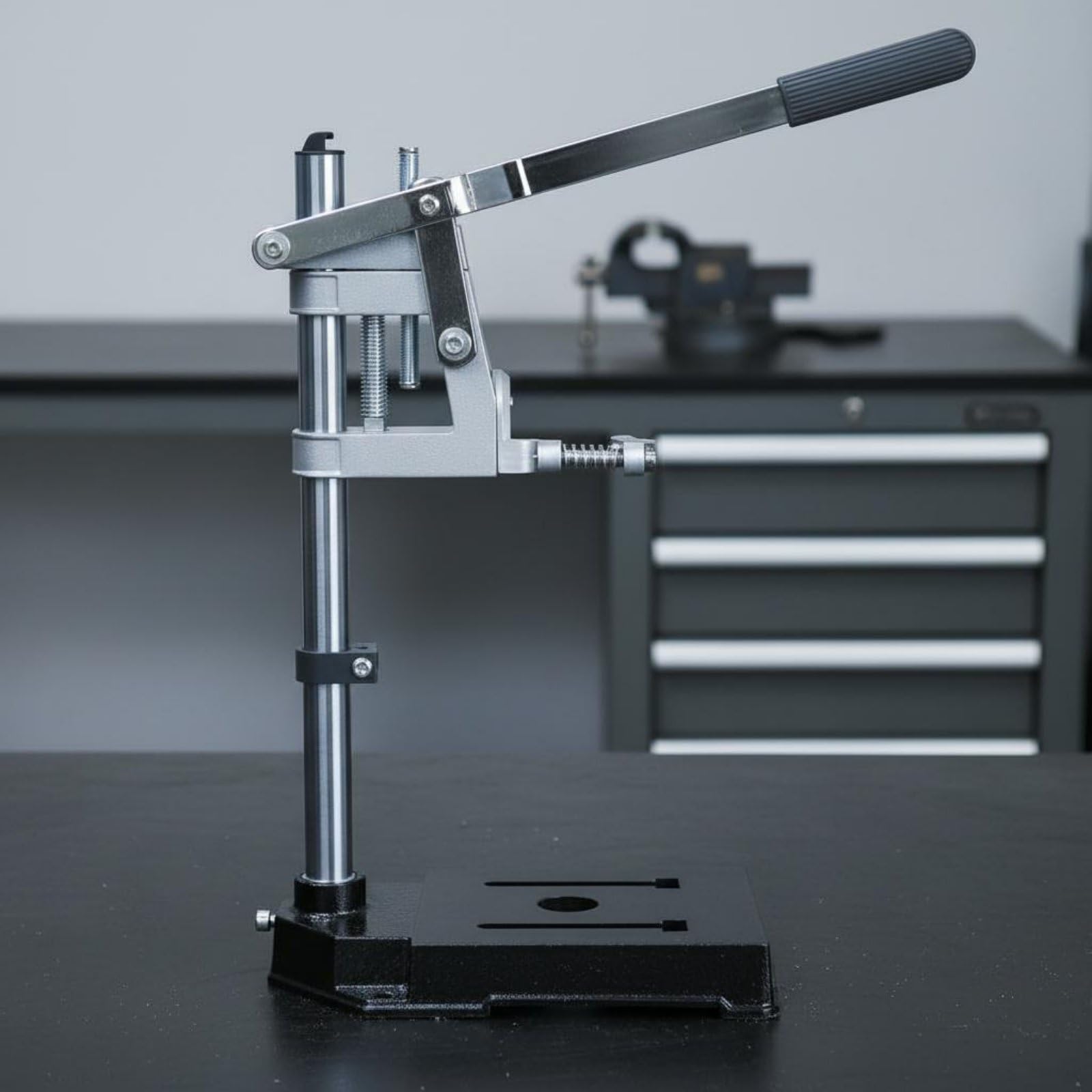 Baoblaze Supporto Trapano Colonna Trapano Trapano, Modello Aggiornato, Grande Calibro, Rotazione A 360°, Base In Lega Di Alluminio