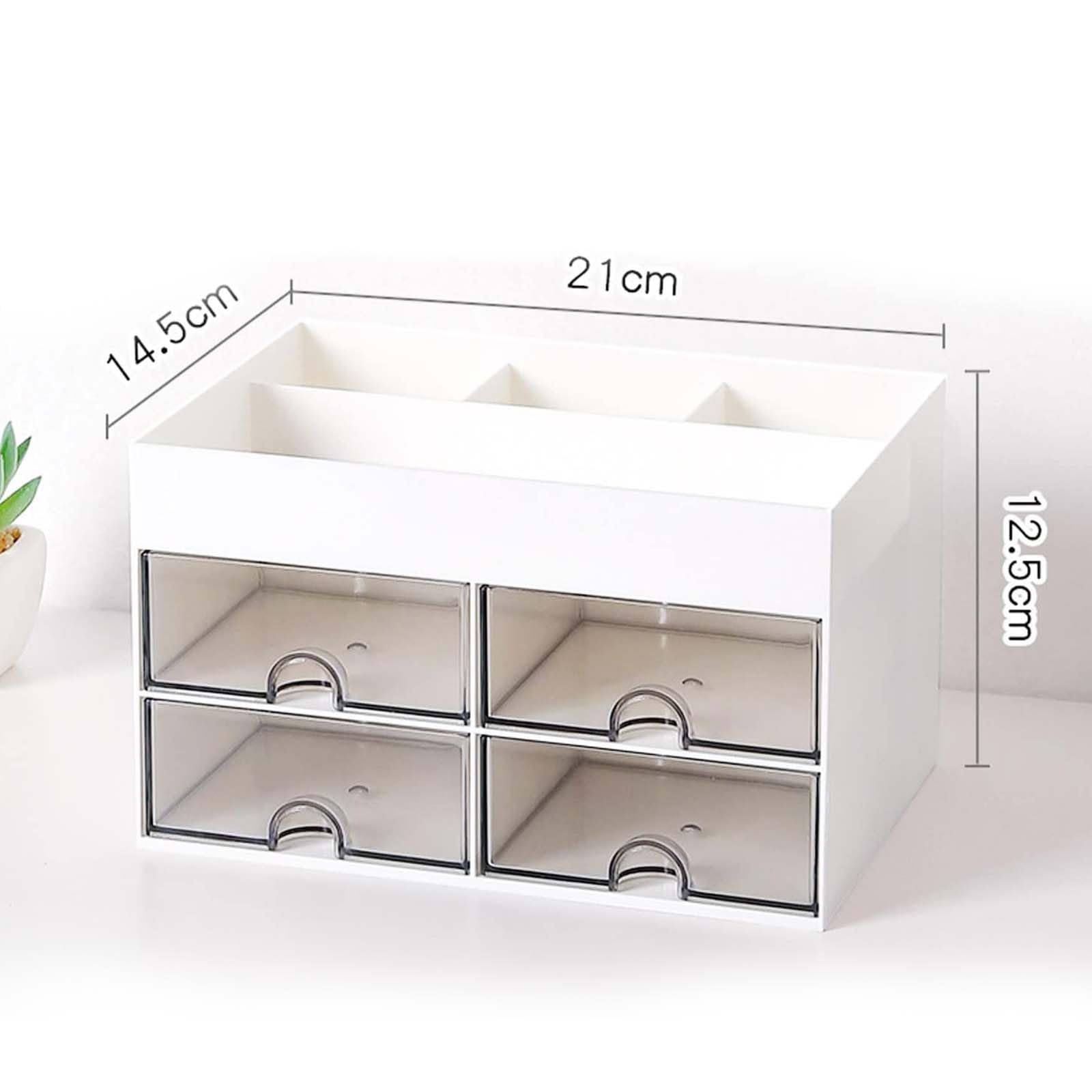 Organizer Scrivania In Legno Di Bambù | Portaoggetti Con Scomparti | Design Moderno | Colore Bianco | Multiuso - Foto 7