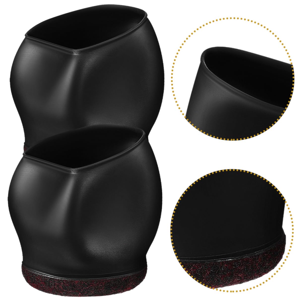 DOITOOL 5 Series Funda para Ruedas Ruedas para Patas De Silla Elevadores De para Sillas De Oficina Topes para Tapas para Patas De Sillas Fundas 5 Piezas x 5