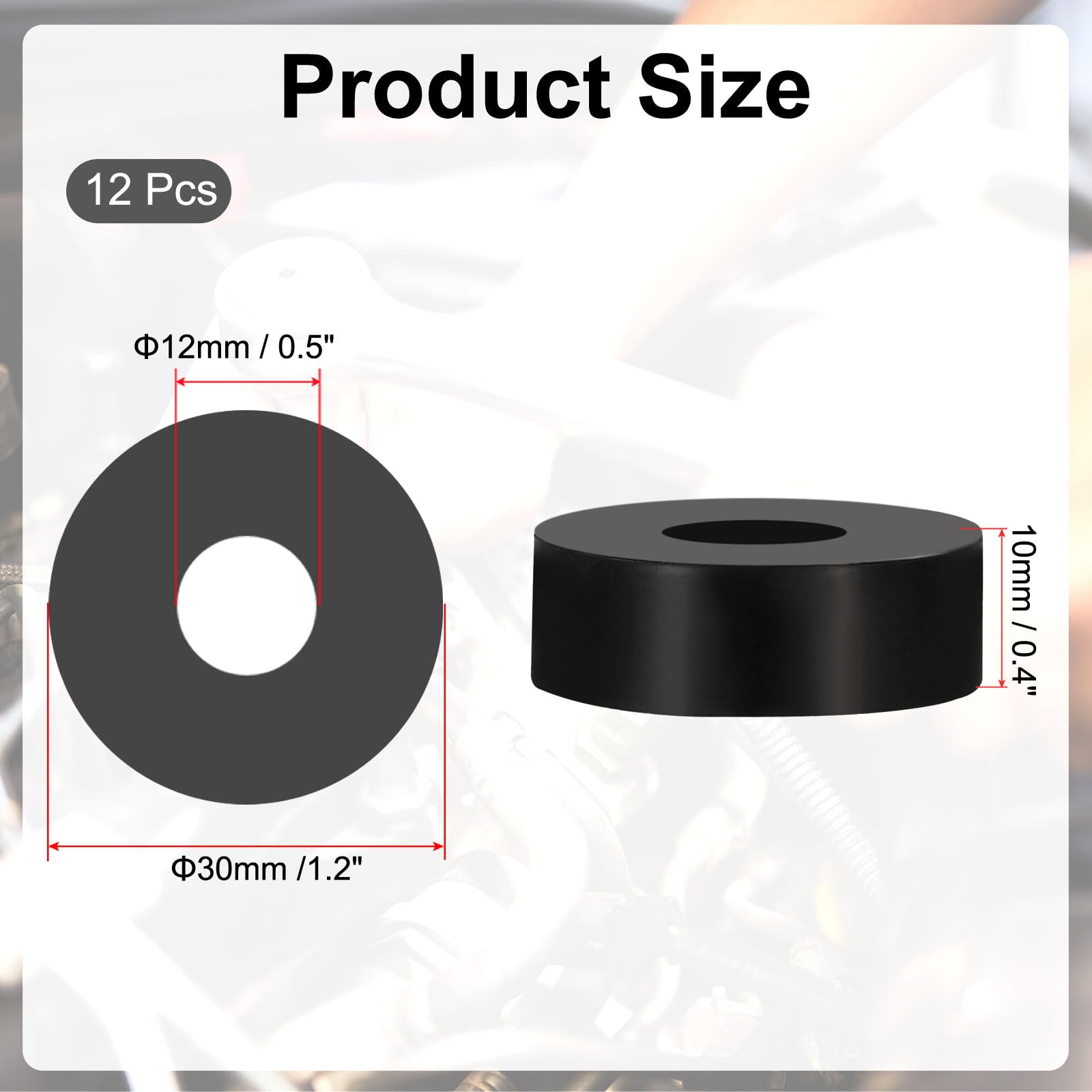PATIKIL Multi Purpose Rubber Spacer - Image 2
