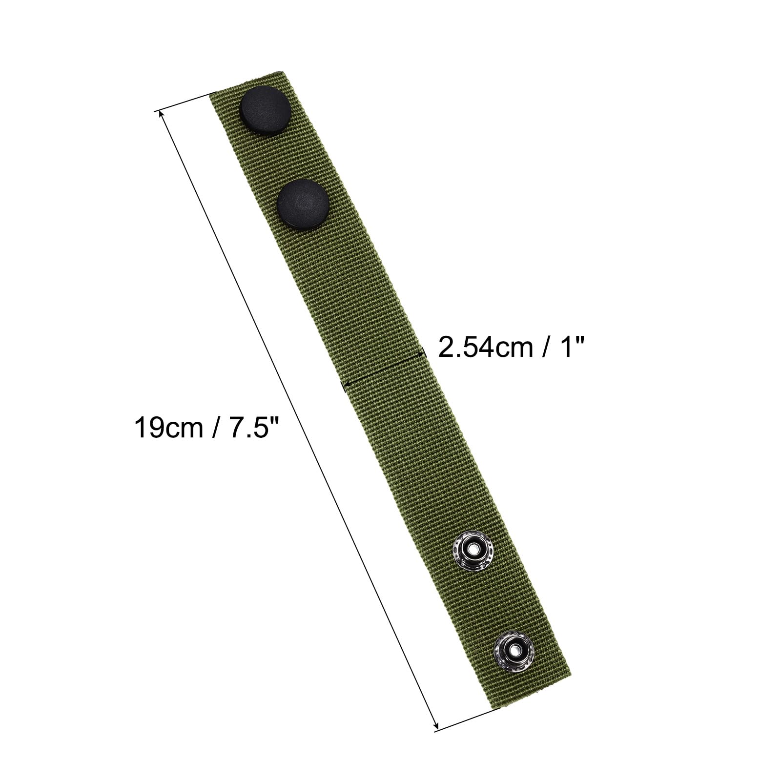 uxcell Duty Belt, 4Pcs - Fabric Belt Keepers with Double Snaps, Nylon Wide Belt Loop Accessories for Security Guard Equipment (Army Green)
