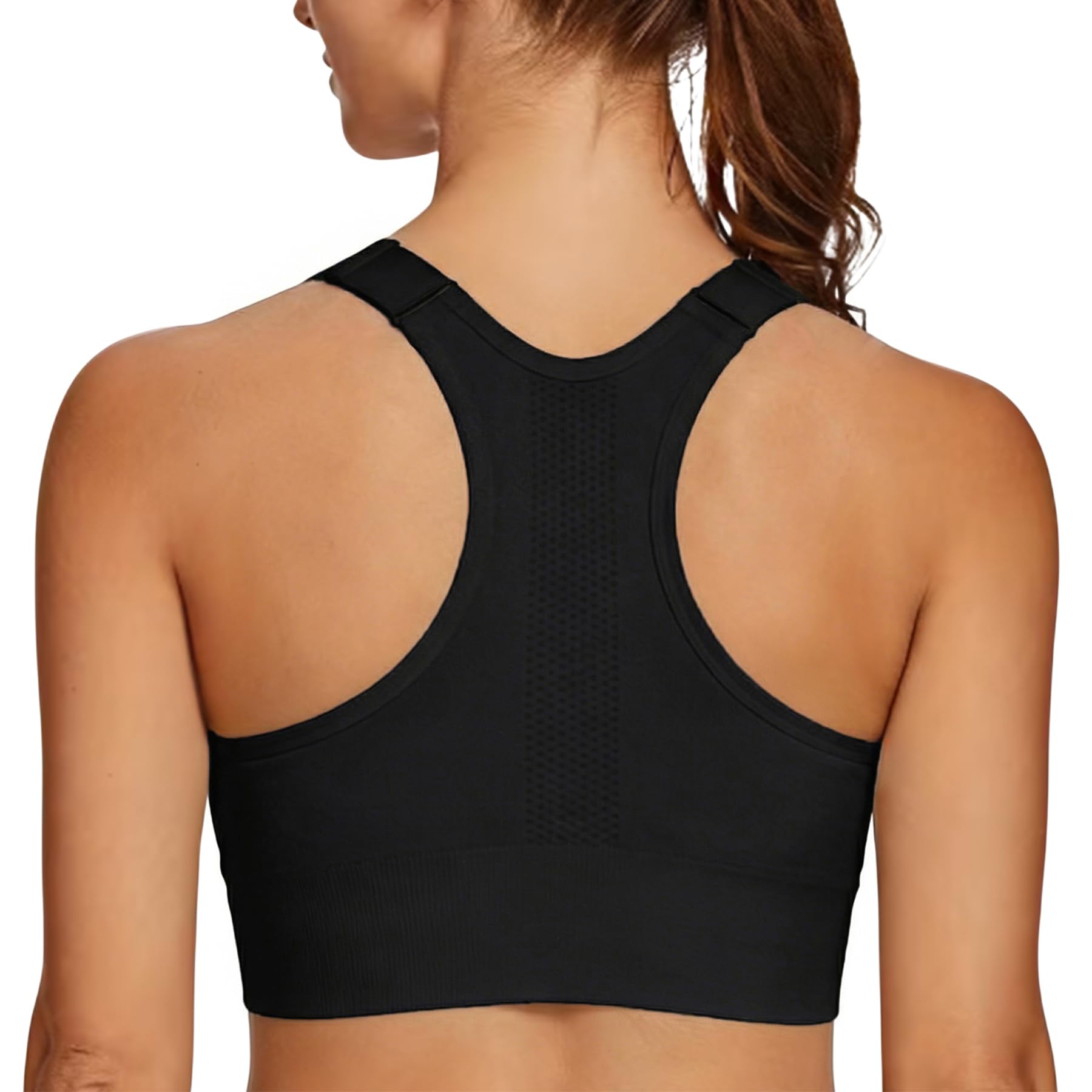 Leversic Sport-BH Damen Verstellbare Träger Starker Halt Ringerrücken | Atmungsaktiv & gepolstert, mit Sport-Ringerrücken. Ideal für Laufen, Fitness, Gym und Training
