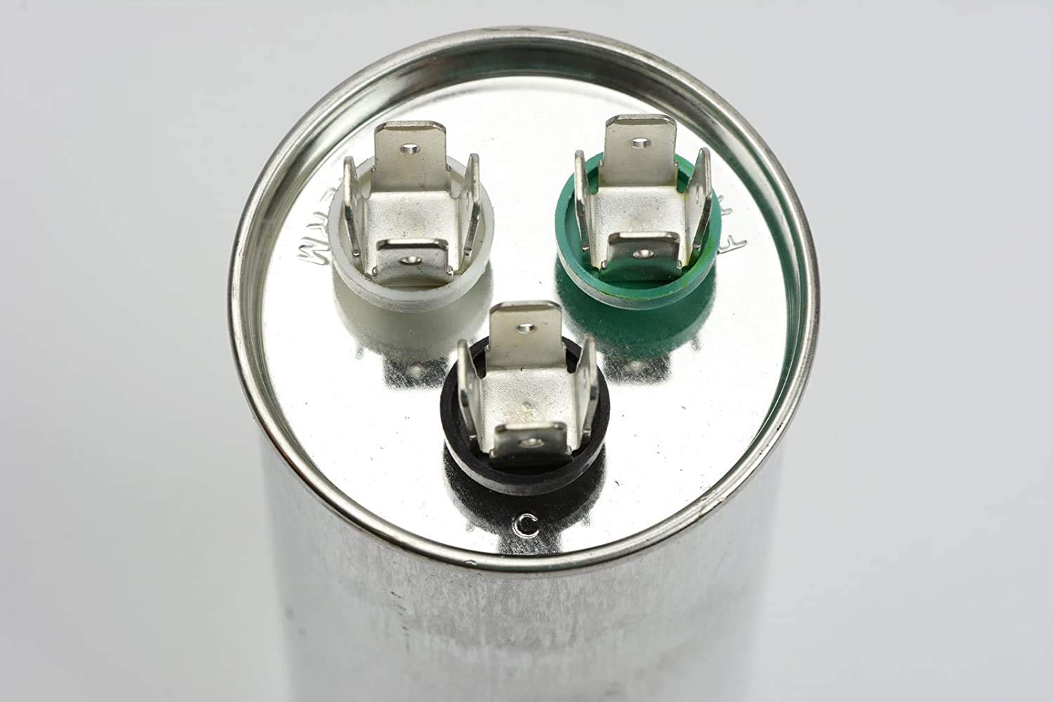TEMCo 50+7.5 uF Condensador de doble funcionamiento CBB65, 50+7.5 MFD, 370-440 V, redondo, 50/60 Hz | para aplicaciones de ventilador HVAC, motor y sopladores
