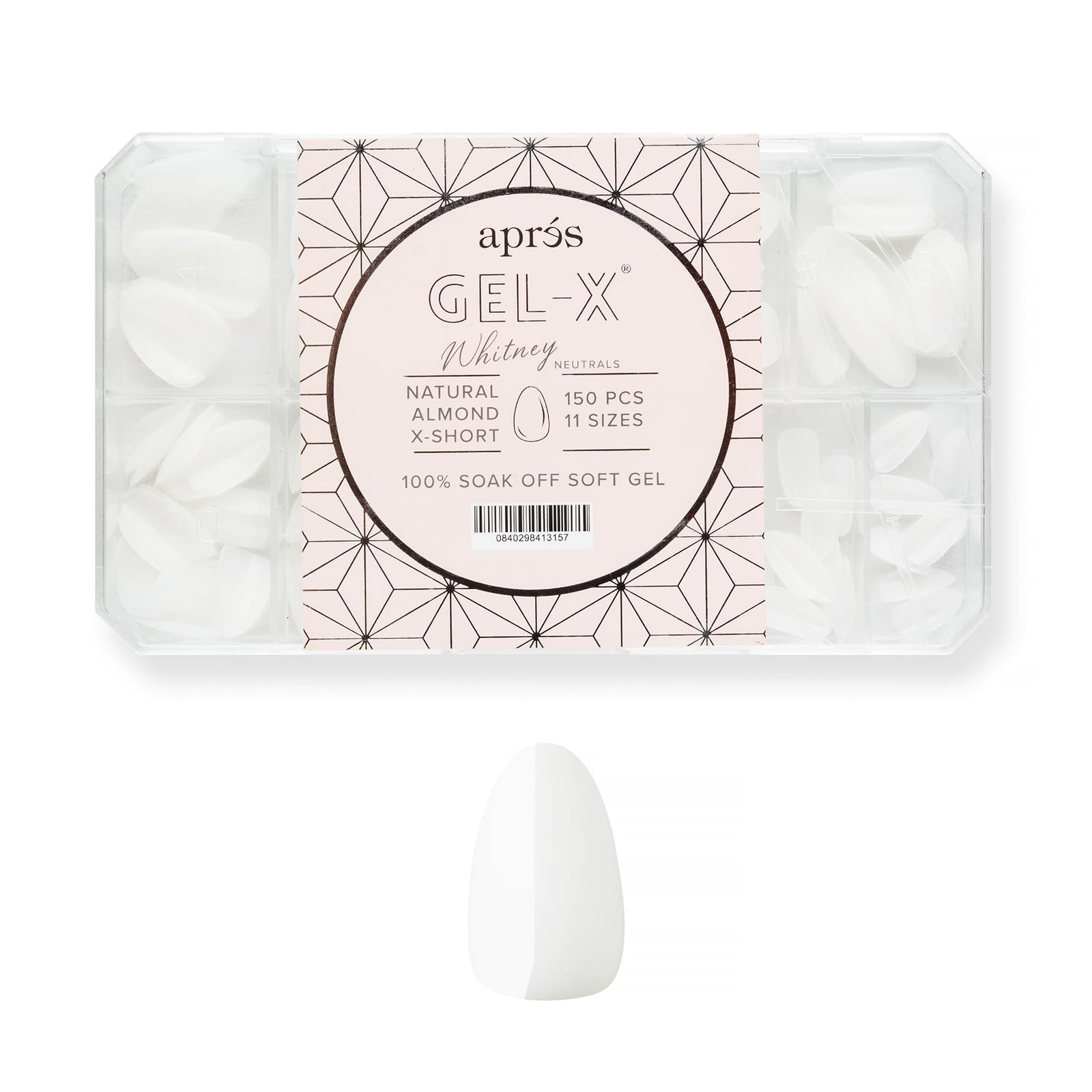 Amazon.com: Apres Neutrals Gel-X Whitney Box Of Nail Tips, 11