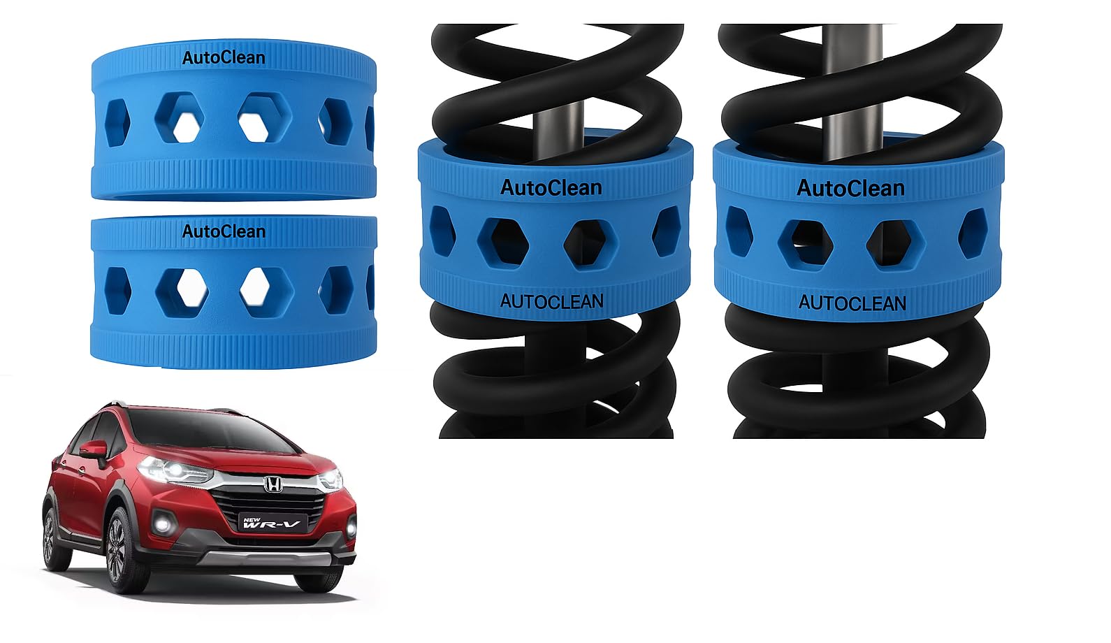 Autoclean Rear Coil Spring Rubber Buffer Kit for WR-V | Size B+ | Increases Car Height, Shock Absorber & Suspension Stabilizer Cushioner-image-34