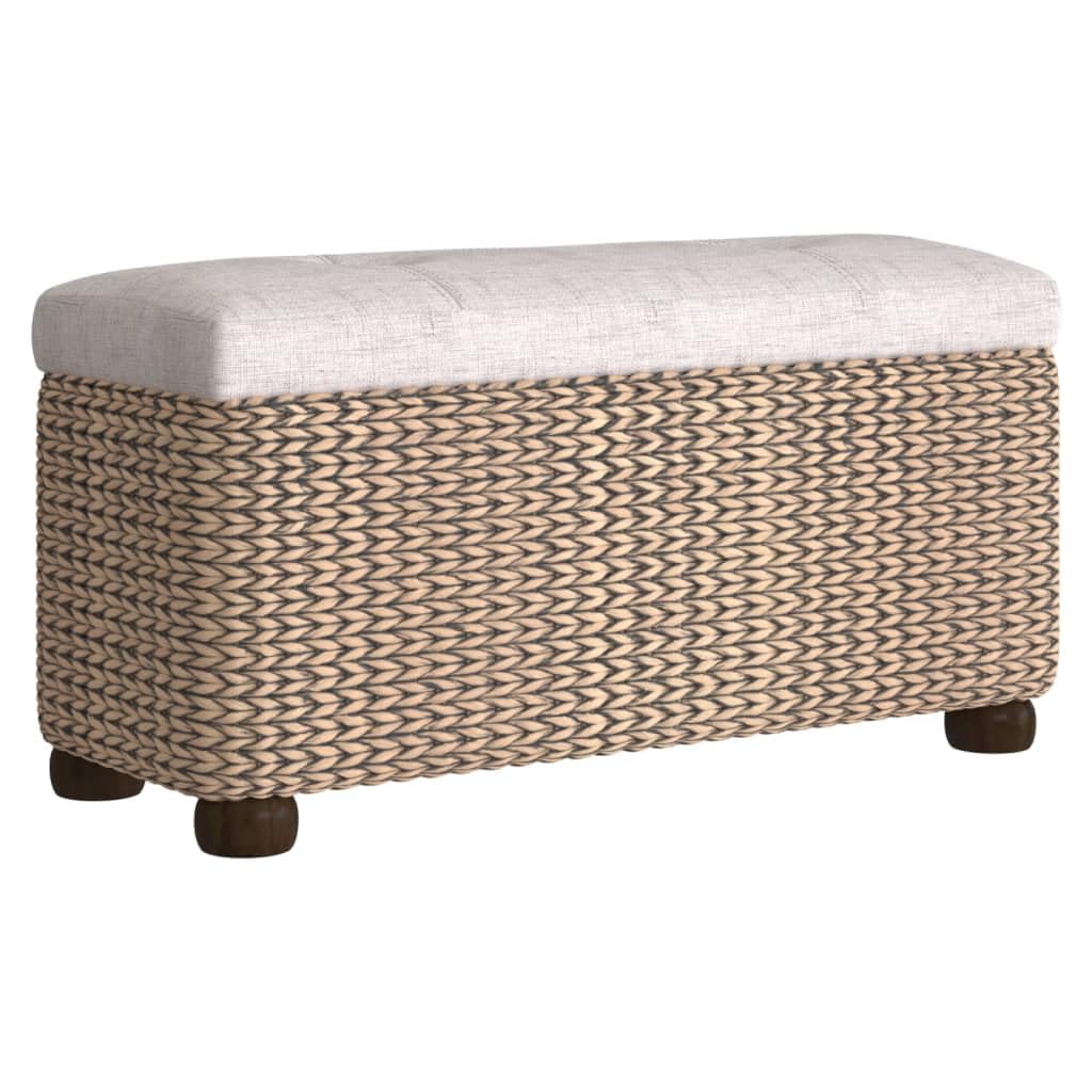 vidaXL Bancos con almacenaje con cojín 2 uds Enea Gris 69 cm