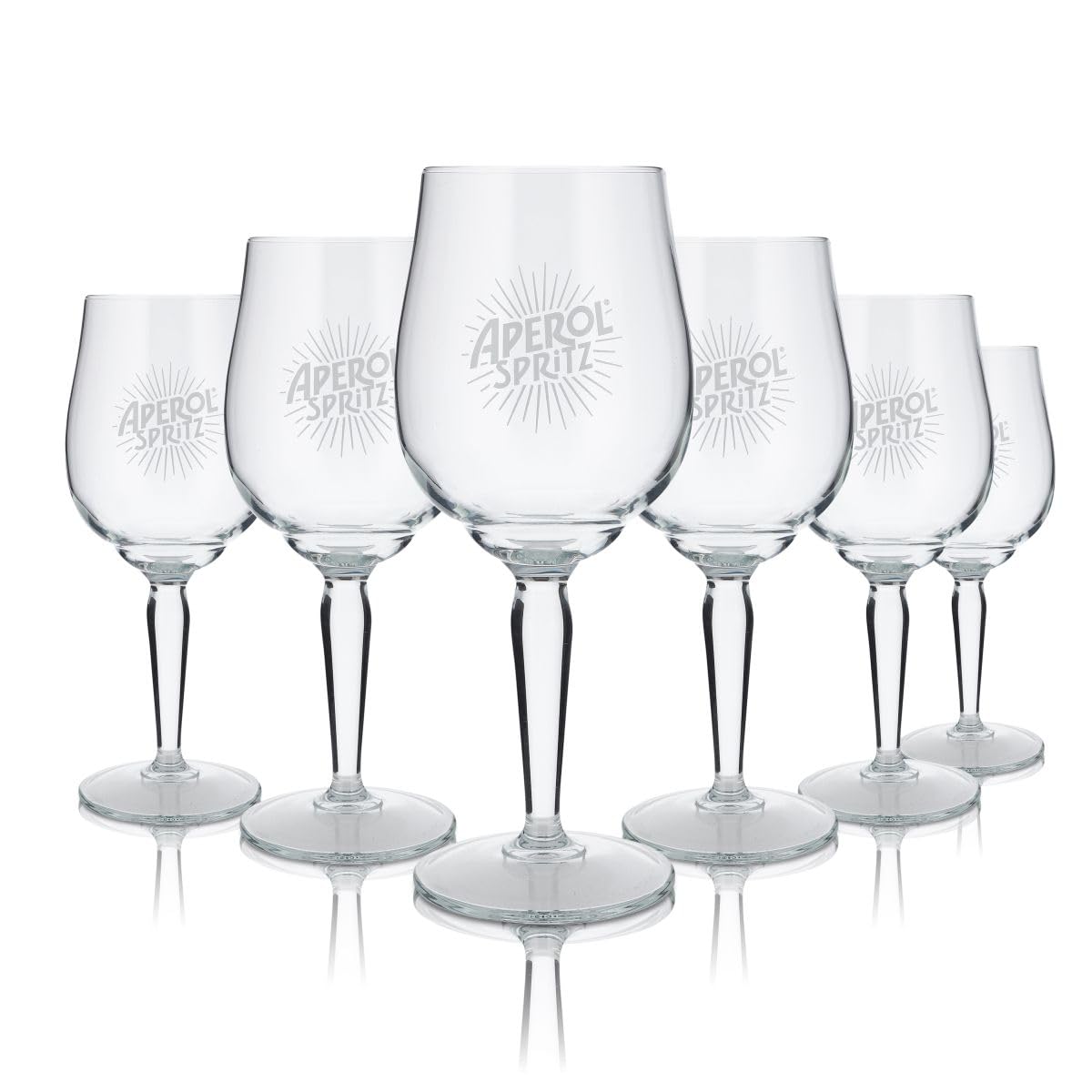 Lot de 6 verres à vin/verres à cocktail Aperol Spritz