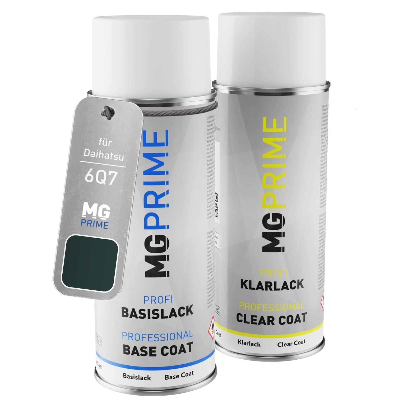 Mg Prime Dark Green Mica Car Paint Spray Can Set For Daihatsu 6Q7 /Dunkelgrün Perleffekt Base Coat Clear Coat Spray Can 400Ml