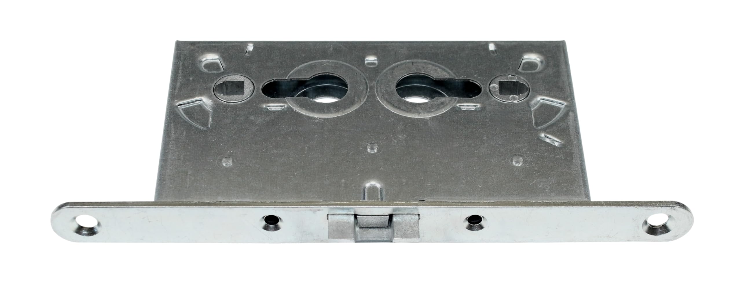 SN-TEC Metalltürschloss, Einfallenschloss, Türschloss für Nebentüren und Garagentüren, Dornmaß 65mm, Entfernung: 72mm, Stulp: 20x235mm abgerundet, Vierkant 8mm, DIN Links/Rechts verwendbar