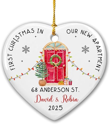 Adorno personalizado para la primera Navidad en nuestro nuevo apartamento 2024, 2024, 2024, adorno de nuestro primer apartamento, regalos para