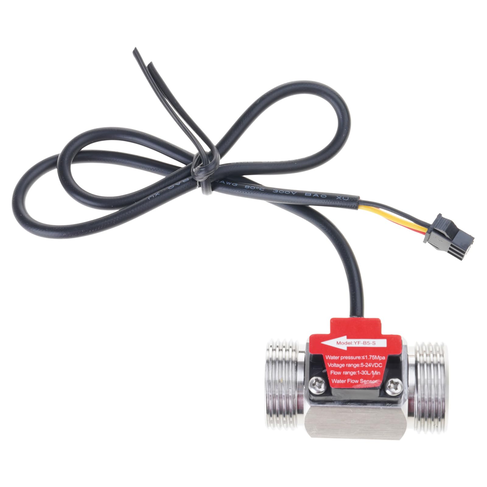 Buxuaaaa Fluidmeter Counter 1-30L / Min Sensor Dn20 Stainless Meter Flowmeter Water External Thread Water Meter