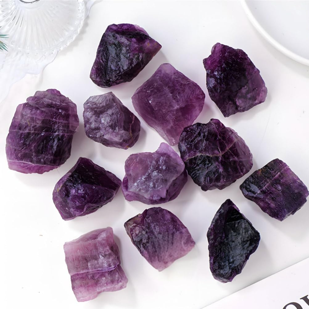 Purple Fluorite Crystal Rough Stone Crystals Aromatherapy Stone for, Decor,100g,3~5cm