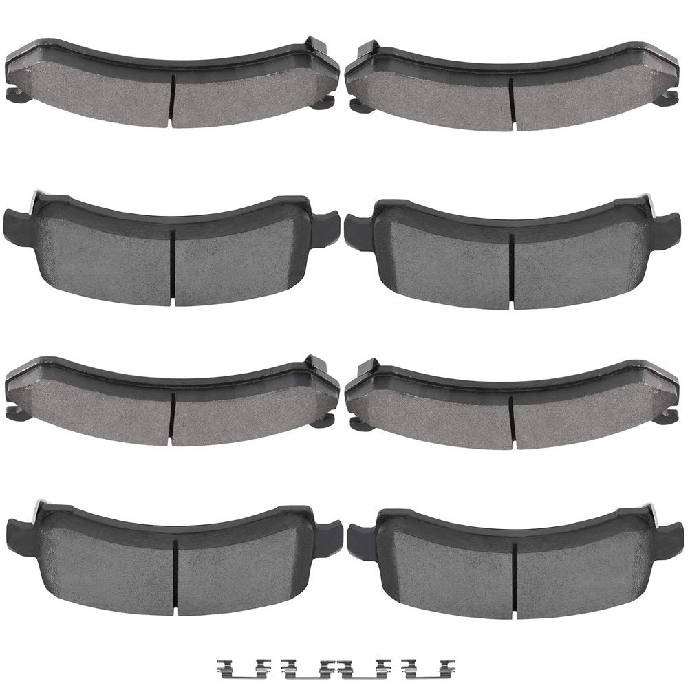 cciyu Professional Ceramic Brake Pads Set fit For 2008-2017 For Chevrolet Express 2500,2008-2017 For GMC Savana 2500