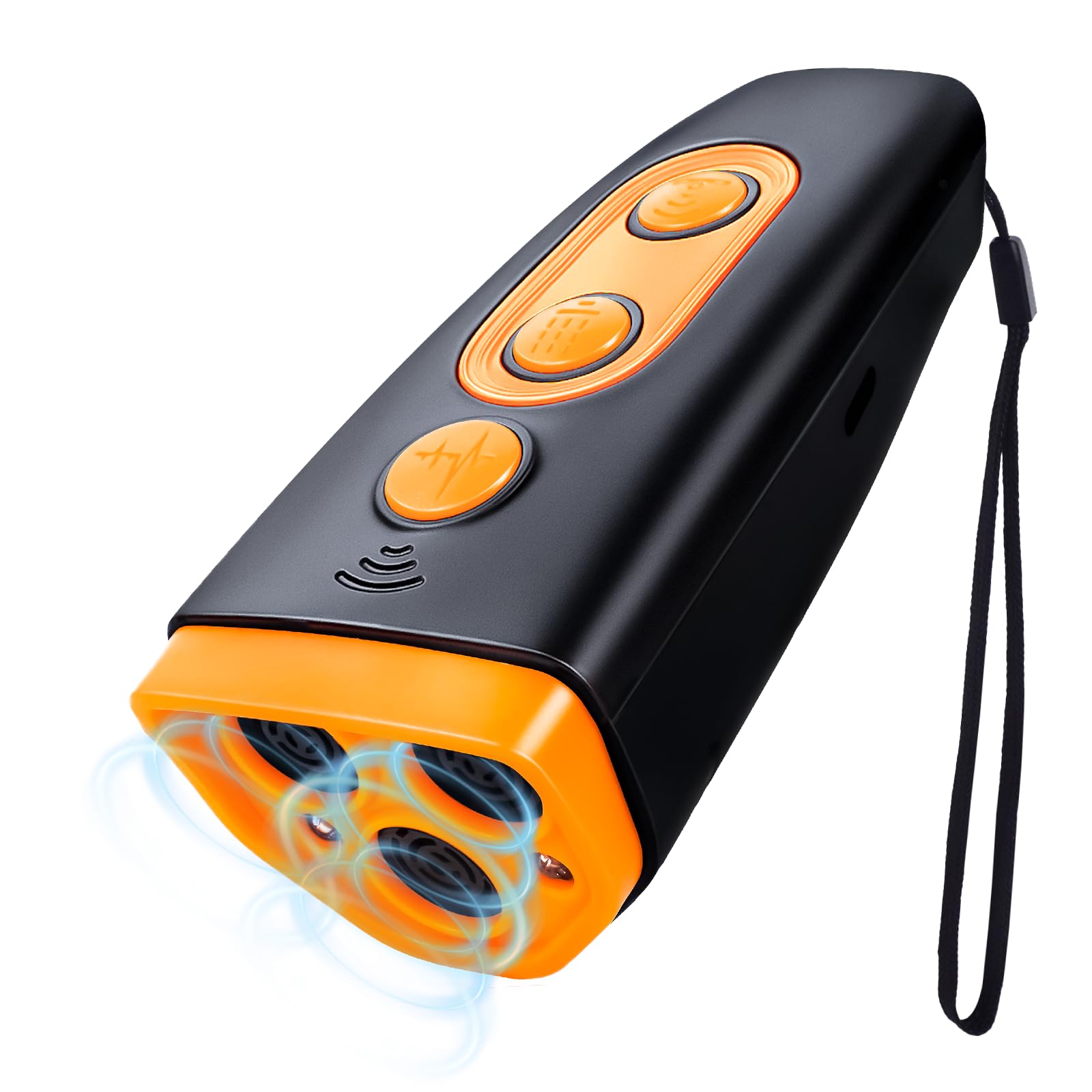 Dispositivo disuasorio de ladridos de perro, dispositivo ultrasónico antiladridos para entrenamiento de perros, seguro y eficaz, hasta 35 pies de largo alcance, recargable y portátil