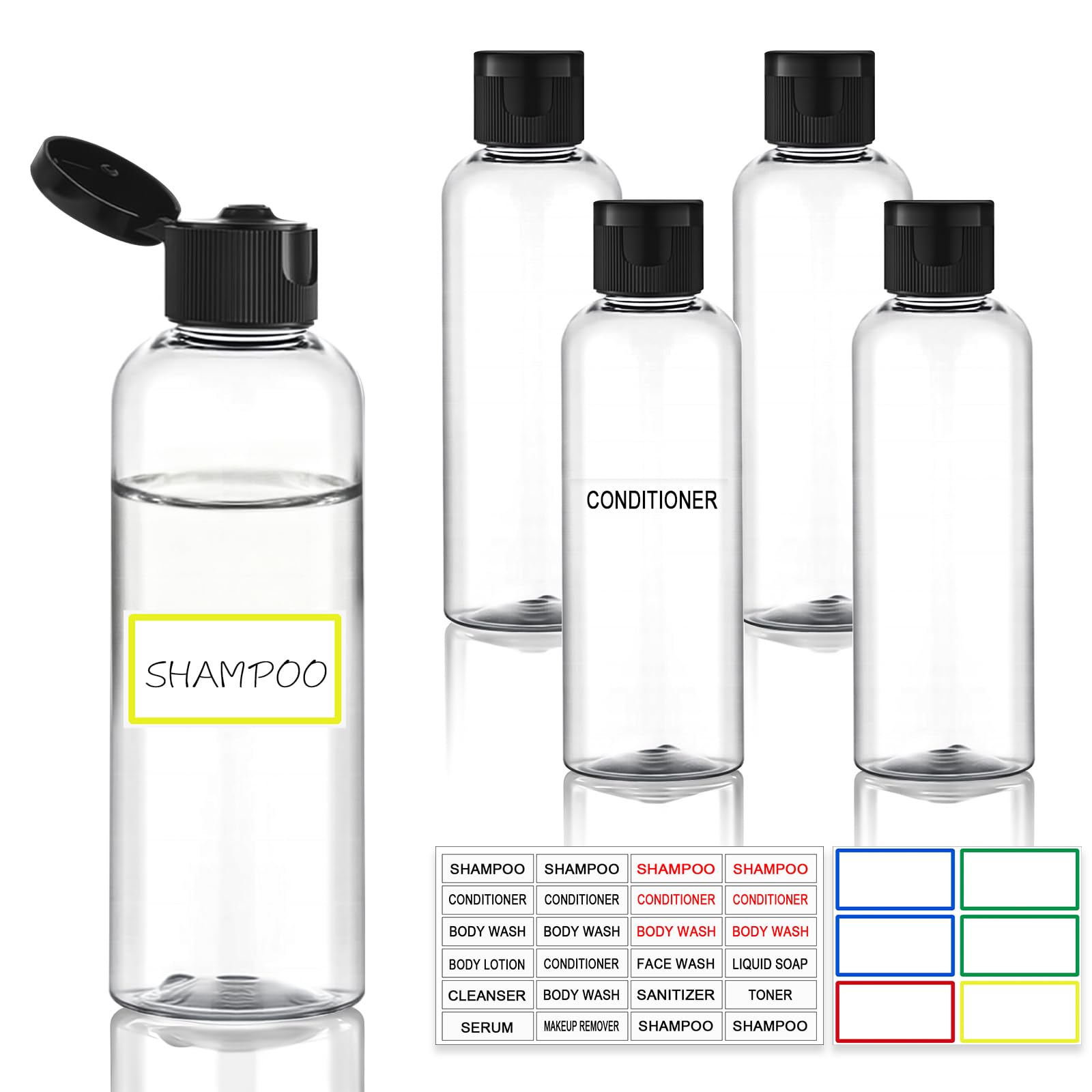 Pfesuqo 5 Pack 3.4 oz Travel Bottles - refillable containers | Mubboo