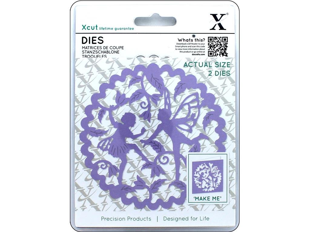 Docrafts Steel Xcut Dies Woodland Fairies 2 Pieces, Carbon Art Craft Carbon Cutting Tool Supplies, For Beautiful Decoration, Card Making Gift Tag, Wrapping, Scrapbooking, Invitations, Crafters Companion