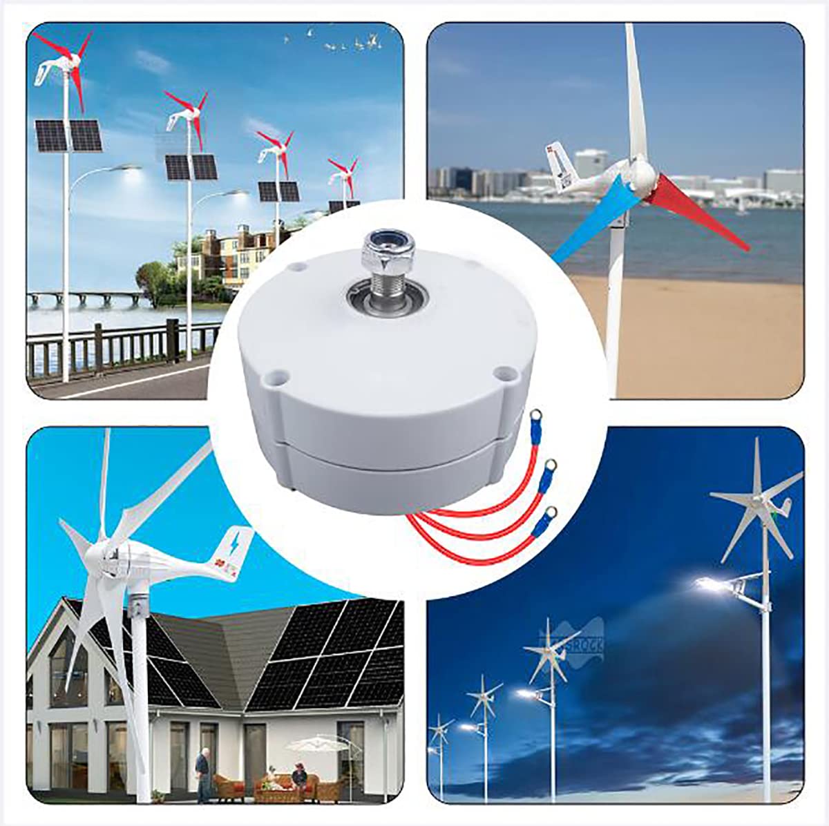 Buy 3 Phase PMSG Brushless Electric Wind Power Generator,6000W 12 V 24