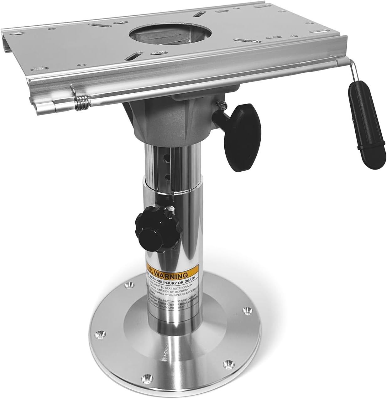 TEPU Boat Seat Pedestal 13" to 19", with Slide Rails