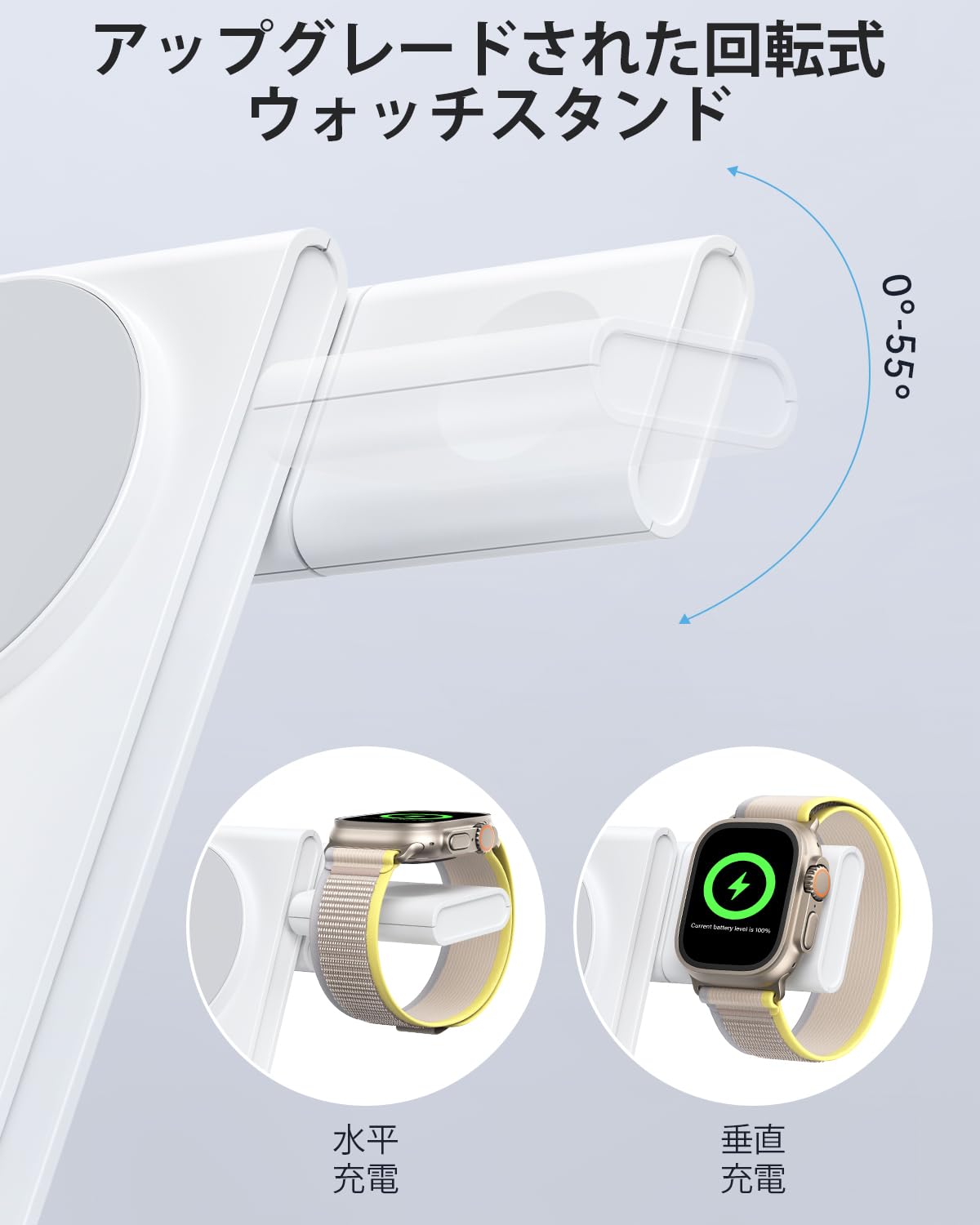 Amazon.co.jp: 【正規認証品・Watch回転！】Meifigno ワイヤレス充電器 
