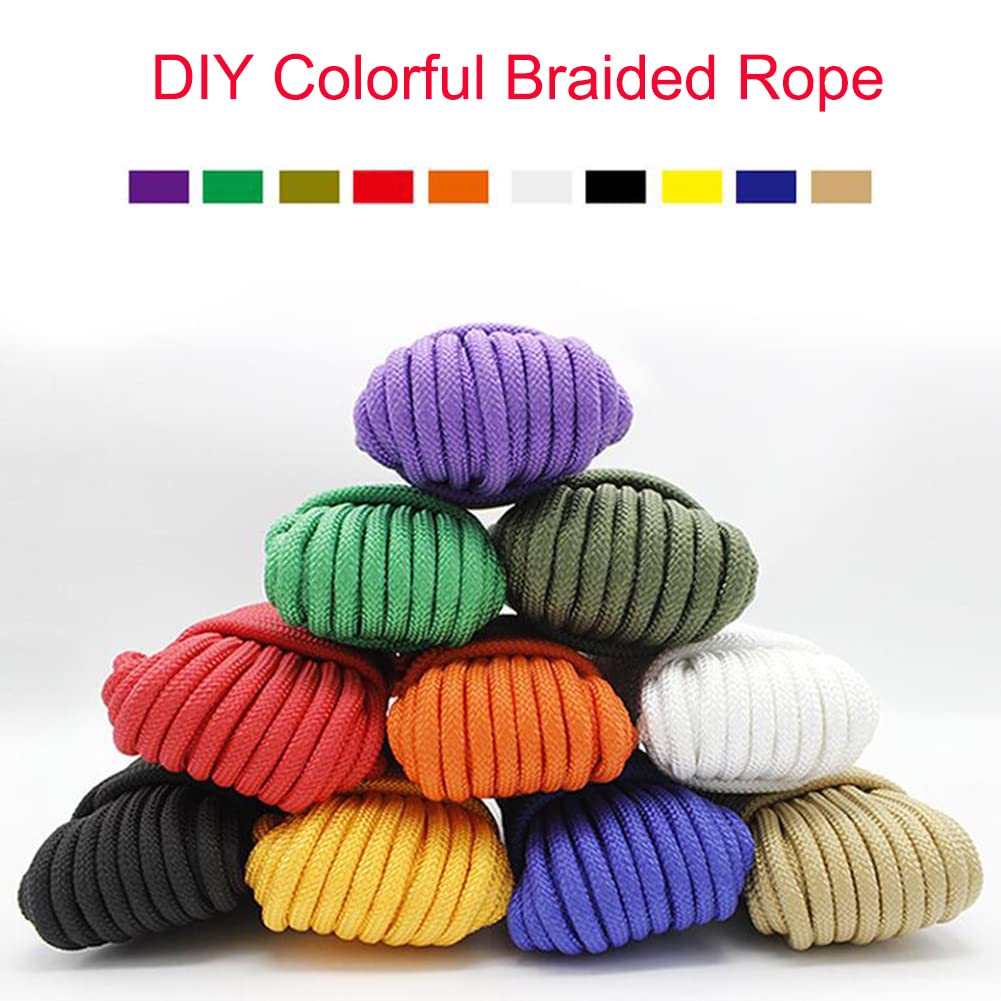 Dia.6mm Paracord Cordino Cordino Sopravvivenza Corda per Paracadute Un Nucleo Solido per Campeggio all'aperto Corda per Arrampicata Escursionismo Braccialetto Fai da Te