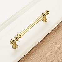 Vista 6 de KOOFIZO 10 Pack 5 Inch Brushed Gold Kitchen Cabinet Handles Gold Cabinet Pulls Gold Cabinet Hardware P30 for Cabinets Drawer Dresser Cupboard